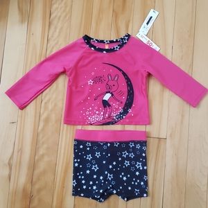 Joe Fresh Baby girl 2 piece swim suit